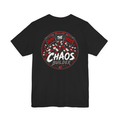 Chaos Builder T‑Shirt — “Dump The Bricks” CBC Pocket & Back Graphic